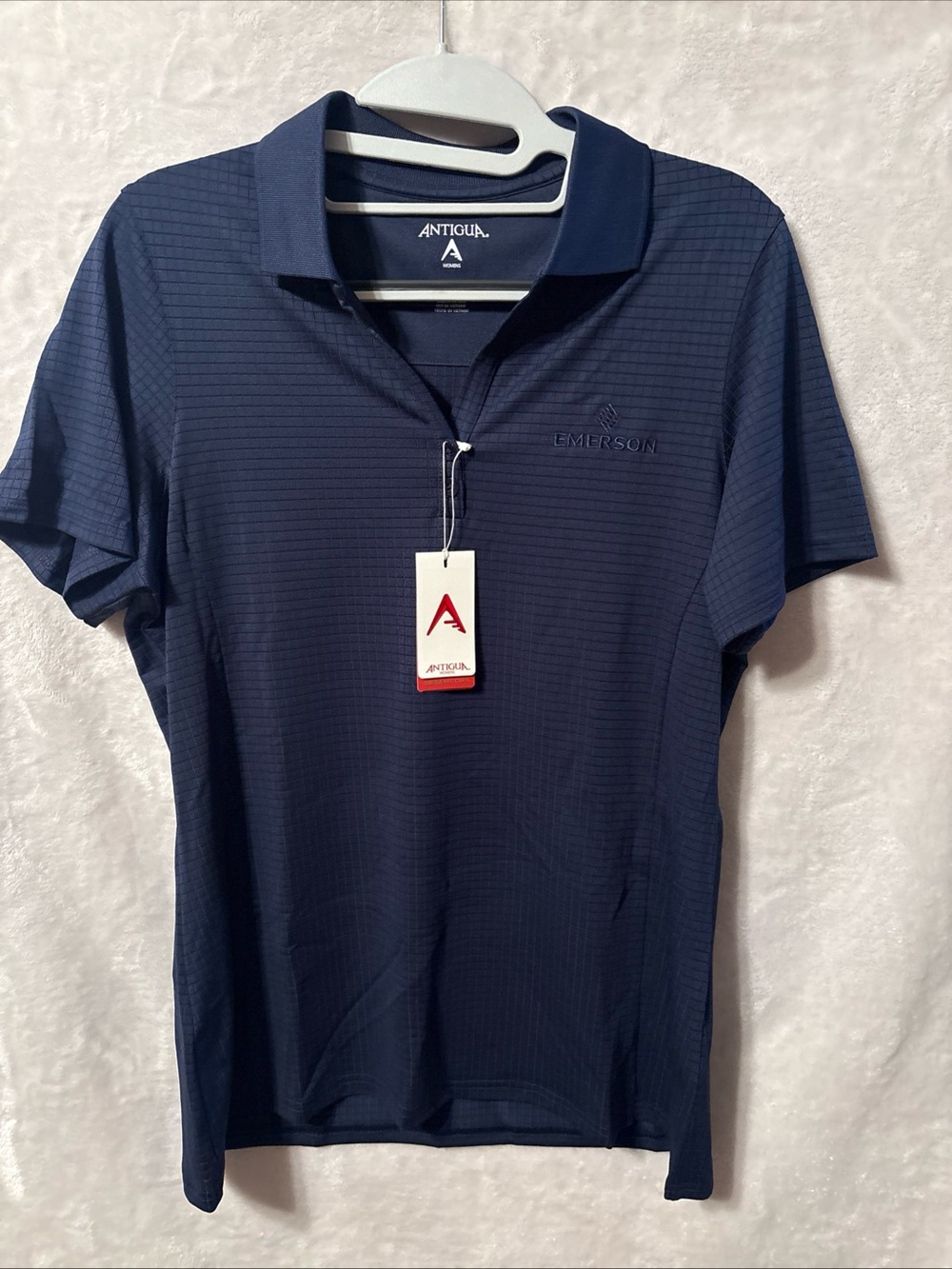NWT Antigua Navy Short Sleeve Polo with Emerson Embroidery